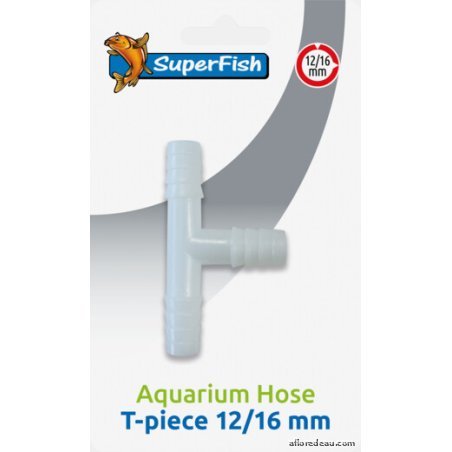 SF RACCORD T POUR TUYAU D'AQUARIUM 12/16 MM