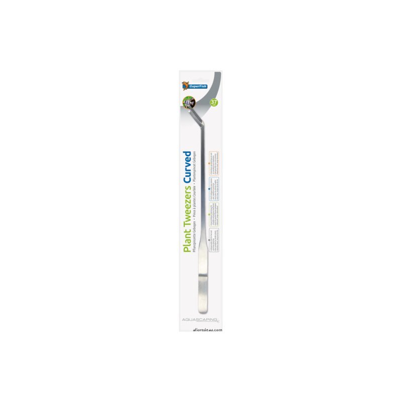 SF INOX PINCE A PLANTES 37 CM COURBÉE