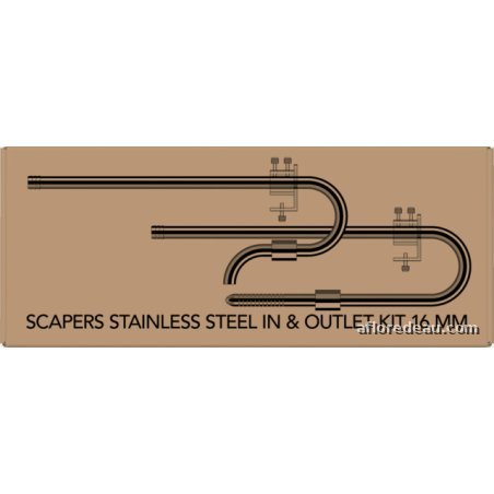 SF SCAPERS KIT IN & OUTLET INOX 16 MM
