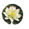 Fleur synthétique de nénuphar blanc diam 14cm