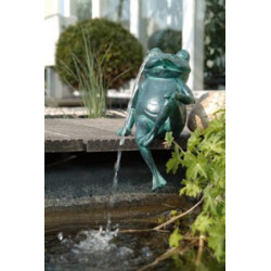 Gargouille Grenouille assise 37cm jet d'eau