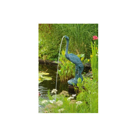 Gargouille Grue 78cm jet d'eau