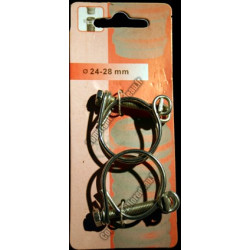 Colliers de fixation (x2) 24-28mm pour tuyau spirale