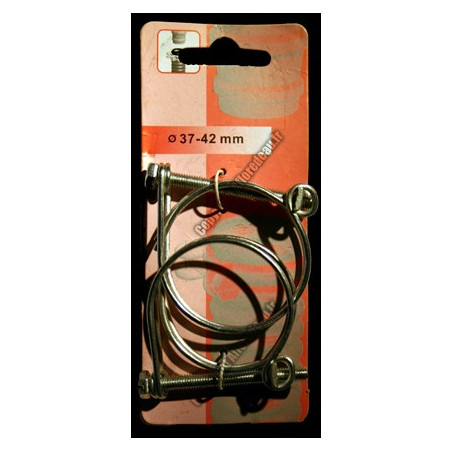 Colliers de fixation (x2) 37-42mm pour tuyau spirale