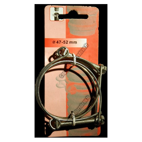 Colliers de fixation (x2) 47-52mm pour tuyau spirale
