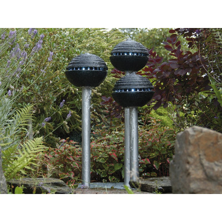 Kit Cassino, jeu d'eau 3 boules en Terrazzo ( décoration autour non fournie )