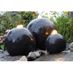 Kit London, jeu d'eau 3 boules en Terrazzo ( décoration autour non fournie )