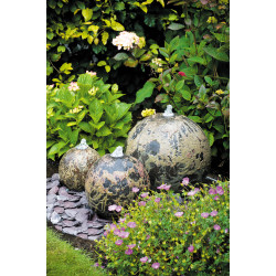 Kit Sovana, jeu d'eau 3 boules imitation antique ( décoration autour non fournie )