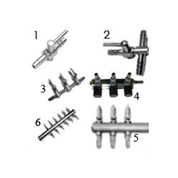 Diviseur métal chromé avec vanne 4mm 1 voie (1)