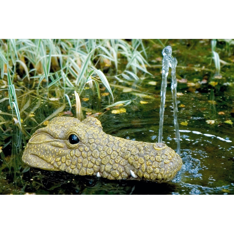 Gargouille Crocodile 2 avec pompe et tuyau