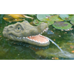 Gargouille Crocodile à la gueule ouverte avec pompe et tuyau