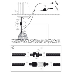 Jeux d'eau JumpMax à décor flottant (6 jets + LED + accessoires inclus sans pompe)