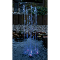 Jeux d'eau JumpMax à décor flottant (6 jets + LED + accessoires inclus sans pompe)