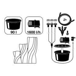 Kit New York. 3 colonnes de Terrazzo et éclairage LED