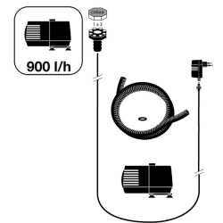 Kit Saint Tropez bassin hors sol moderne pied en Terrazzo et vasque crème avec LED