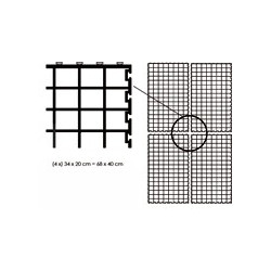 Grille à clipser 53x29cm noire