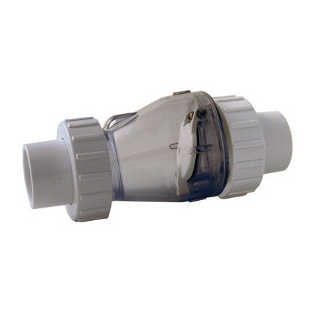 Clapet anti-retour transparent 63mm à coller