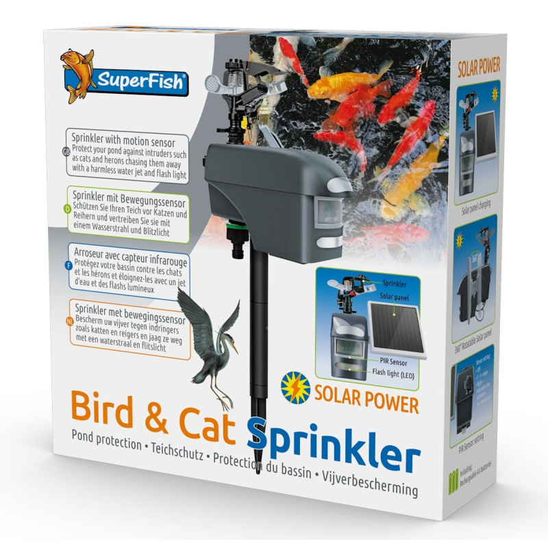 Chasseur de Hérons & Chats sans risques solaire Sprinkler Bird & Cat