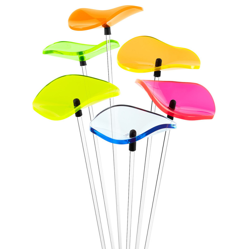 Lot de 6 Petites Fleurs de Soleil Lucille (lemon, orange, bleu, jaune, rouge, vert)