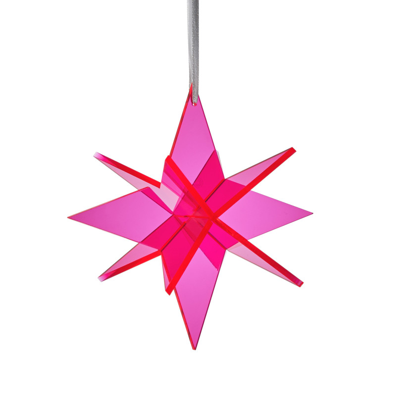 Petite étoile Estrella 3D Rouge