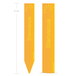 Petite Stèle Jaune « Bienvenue »