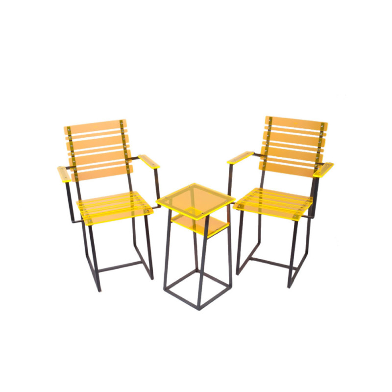 sunart® dialogue ensemble de meubles lumineux Jaune