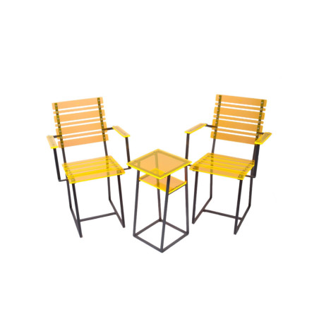 sunart® dialogue ensemble de meubles lumineux Jaune