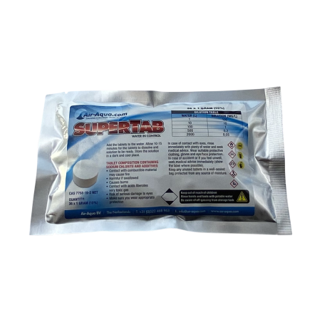 SuperTab - Dioxyde de chlore - 36 Tabs x 1 gramme - 10%