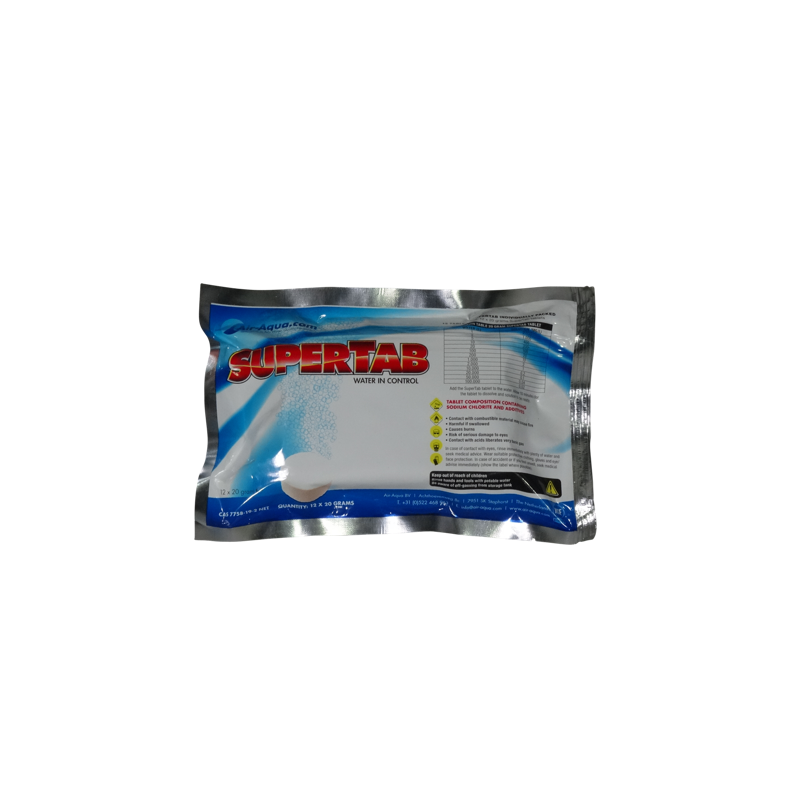 SuperTab - Dioxyde de chlore - 25x12 (300) comprimés de 20 gr - 10%