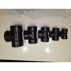 Té Taraudé PP Noir