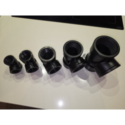 Té Taraudé PP Noir