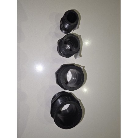 Mamelon fileté PP Noir