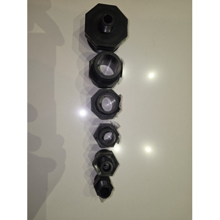 Réduction filetée PP Noir