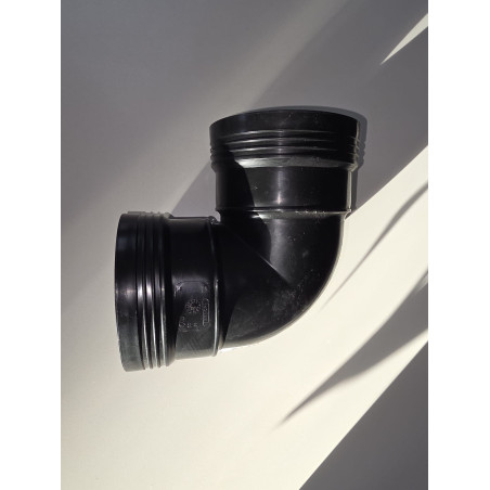 Coude 90° FF à lèvres PP Noir