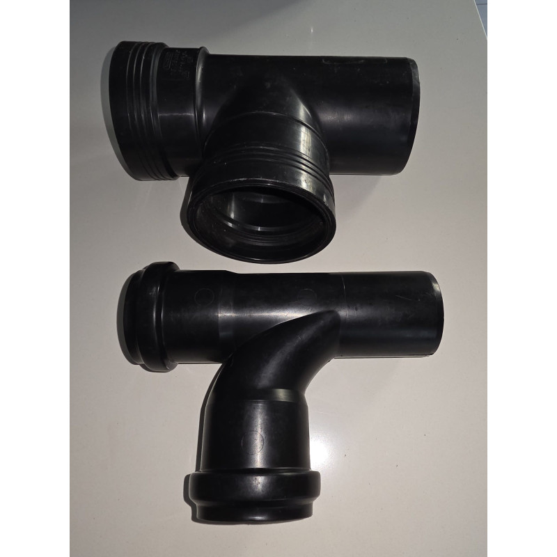 Té 90° MFF à lèvre PP Noir