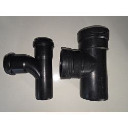 Té 90° MFF à lèvre PP Noir