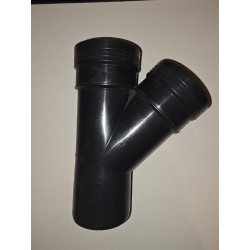 Té 45° MFF à lèvre PP Noir