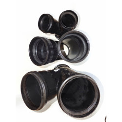 Té 45° FFF à lèvre PP Noir