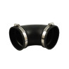 Courbe souple caoutchouc (90°) 90mm
