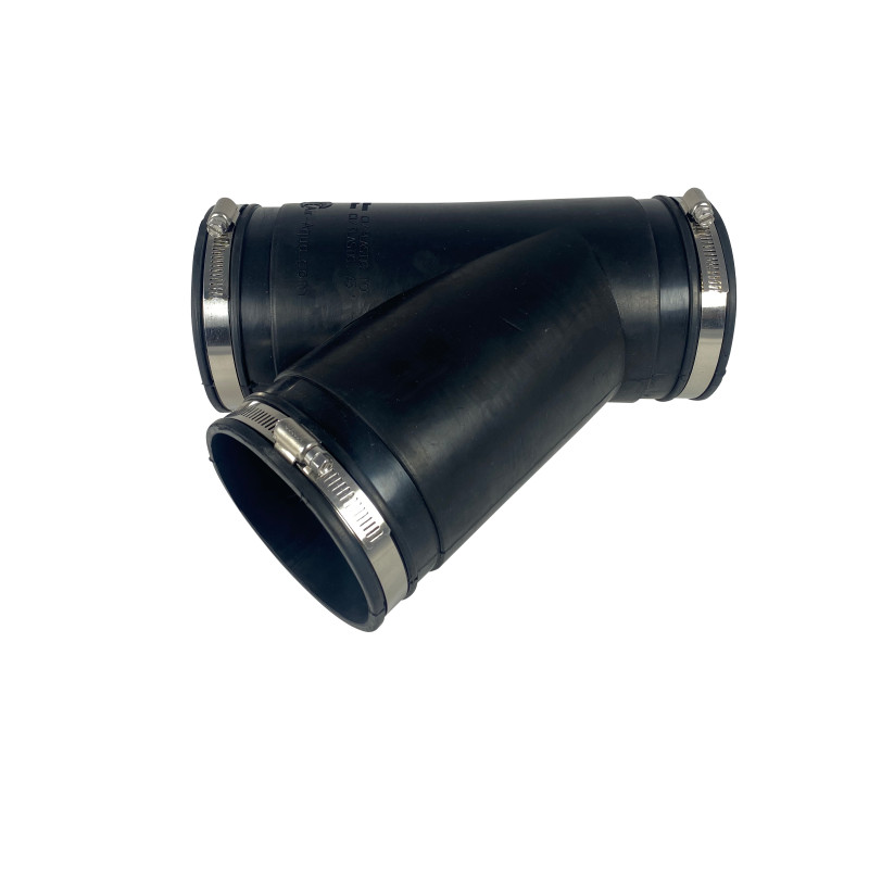 Pièce en Y en caoutchouc souple 110mm