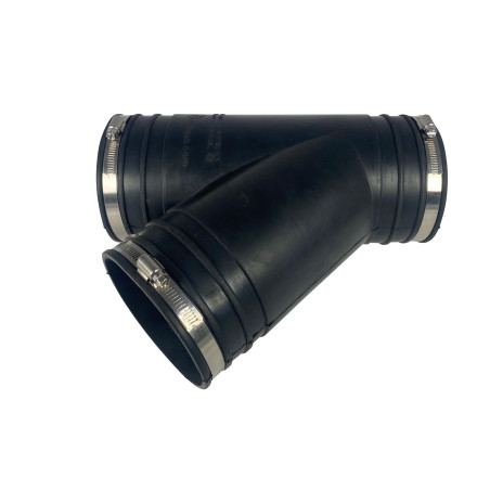 Pièce en Y en caoutchouc souple 125mm
