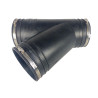 Pièce en Y en caoutchouc souple 160mm