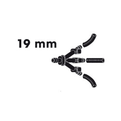 Robinets de dérivation réglable 3 voies 19mm