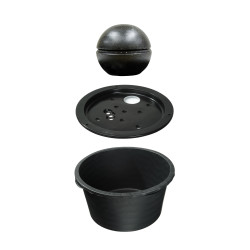 Kit Dubai, jeu d'eau boule anthracite en Terrazzo