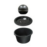 Kit Dubai, jeu d'eau boule anthracite en Terrazzo