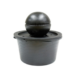 Kit Dubai, jeu d'eau boule anthracite en Terrazzo