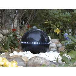 Kit Dubai, jeu d'eau boule anthracite en Terrazzo