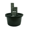 Kit Siena. 3 colonnes anthracite en granit et éclairage LED