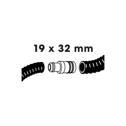 Raccord de tuyaux cannelé