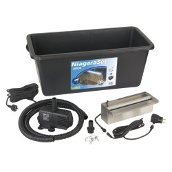 Lame d'eau Niagara 30cm + LED + bac + pompe + tuyau